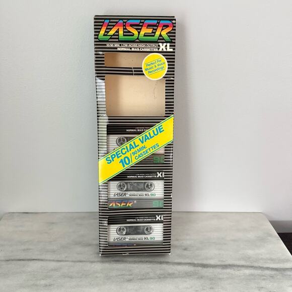 Vintage Other - Vintage | Set 6 Sealed Laser XL 90 Normal Bias Cassette Tape Rare Box Dead Stock